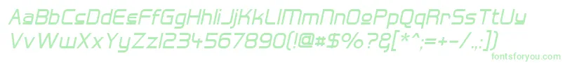 HallFeticaUpperItalic Font – Green Fonts on White Background