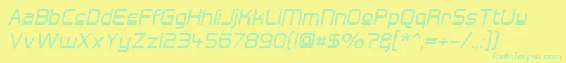 Saiba mais sobre a fonte HallFeticaUpperItalic Fonte HallFeticaUpperItalic – fontes verdes em um fundo amarelo