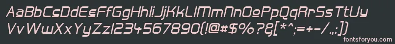 HallFeticaUpperItalic Font – Pink Fonts on Black Background