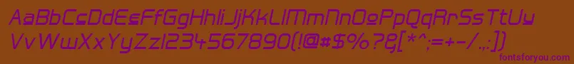 Шрифт HallFeticaUpperItalic – фиолетовые шрифты на коричневом фоне