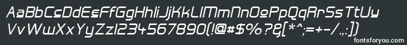 HallFeticaUpperItalic Font – White Fonts on Black Background