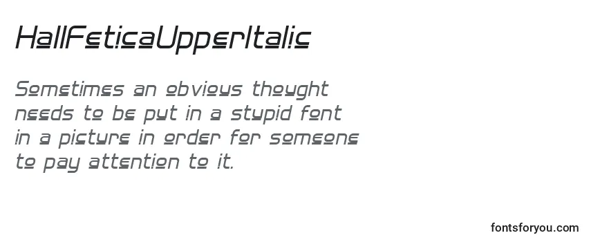HallFeticaUpperItalic Font