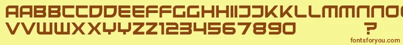 UnitedKingdomDemo Font – Brown Fonts on Yellow Background