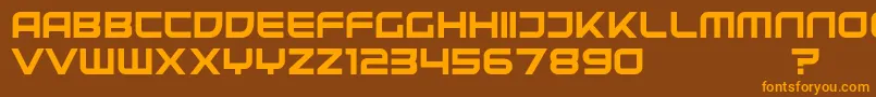 UnitedKingdomDemo Font – Orange Fonts on Brown Background