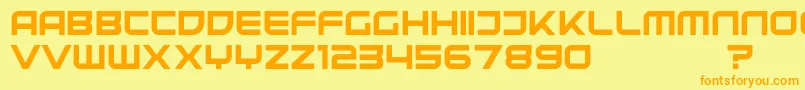 UnitedKingdomDemo Font – Orange Fonts on Yellow Background