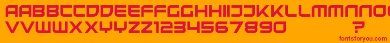 UnitedKingdomDemo Font – Red Fonts on Orange Background