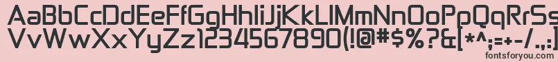 フォントZektonBold – ピンクの背景に黒い文字