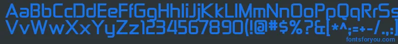 ZektonBold Font – Blue Fonts on Black Background