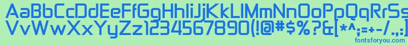 ZektonBold Font – Blue Fonts on Green Background