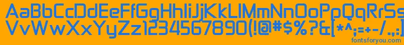 フォントZektonBold – オレンジの背景に青い文字