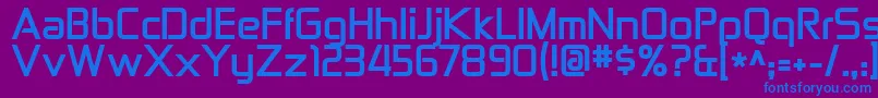 ZektonBold-Schriftart – Blaue Schriften auf violettem Hintergrund