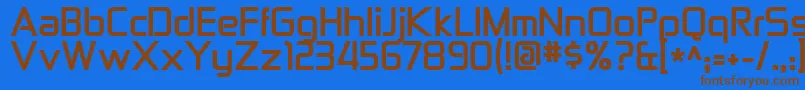 ZektonBold Font – Brown Fonts on Blue Background