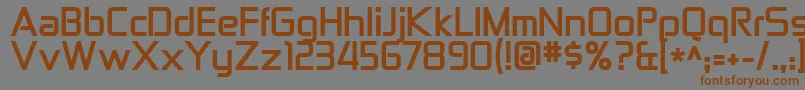 Шрифт ZektonBold – коричневые шрифты на сером фоне
