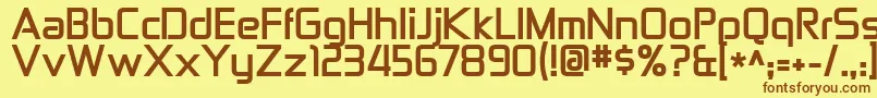 Шрифт ZektonBold – коричневые шрифты на жёлтом фоне