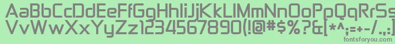 フォントZektonBold – 緑の背景に灰色の文字