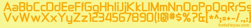 ZektonBold Font – Orange Fonts on Yellow Background