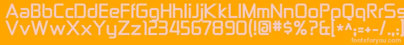 ZektonBold Font – Pink Fonts on Orange Background