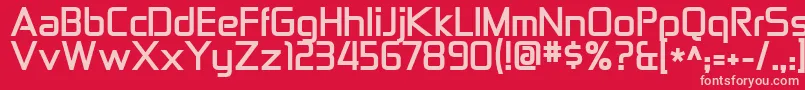 ZektonBold Font – Pink Fonts on Red Background