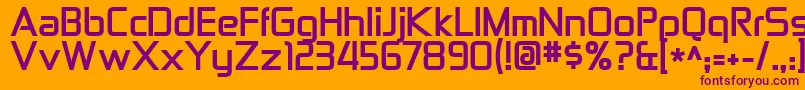 ZektonBold Font – Purple Fonts on Orange Background