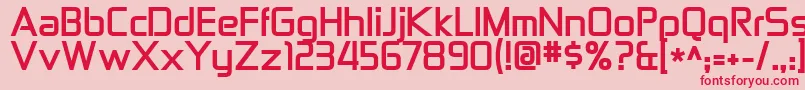 フォントZektonBold – ピンクの背景に赤い文字