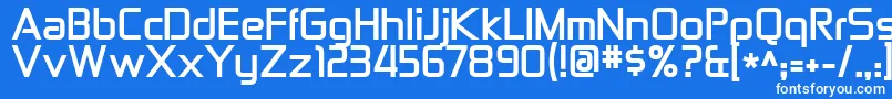 Шрифт ZektonBold – белые шрифты на синем фоне