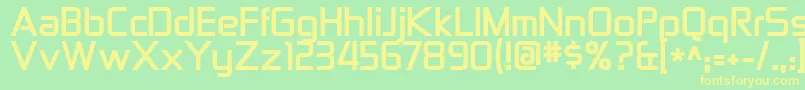 ZektonBold Font – Yellow Fonts on Green Background