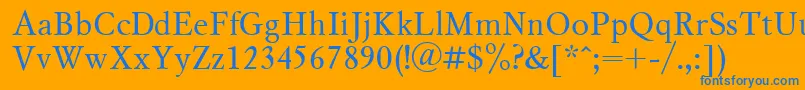 Mysln Font – Blue Fonts on Orange Background