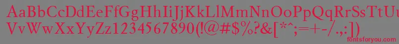Mysln Font – Red Fonts on Gray Background