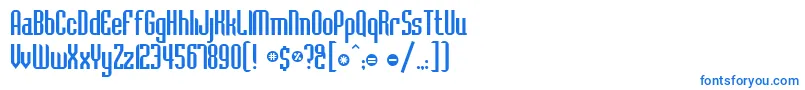 フォントFt14 – 白い背景に青い文字