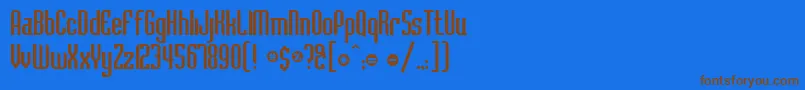 Ft14 Font – Brown Fonts on Blue Background