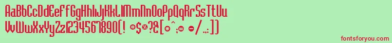 Ft14 Font – Red Fonts on Green Background