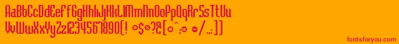 Ft14 Font – Red Fonts on Orange Background