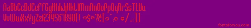 Ft14-Schriftart – Rote Schriften auf violettem Hintergrund