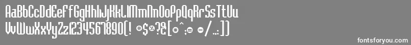 フォントFt14 – 灰色の背景に白い文字