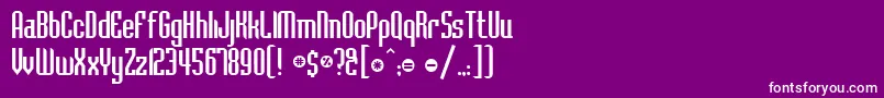 フォントFt14 – 紫の背景に白い文字