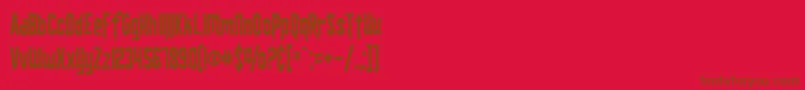 SfIronsidesCondensed Font – Brown Fonts on Red Background
