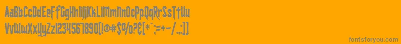 SfIronsidesCondensed Font – Gray Fonts on Orange Background
