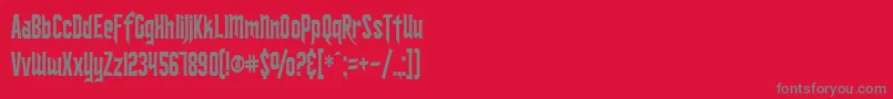 SfIronsidesCondensed Font – Gray Fonts on Red Background