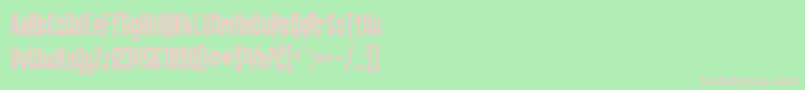 SfIronsidesCondensed Font – Pink Fonts on Green Background