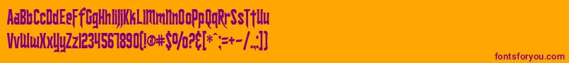 SfIronsidesCondensed Font – Purple Fonts on Orange Background