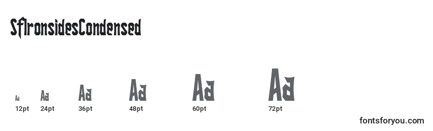 SfIronsidesCondensed Font Sizes