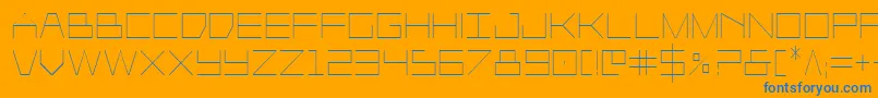 Player1upcond Font – Blue Fonts on Orange Background