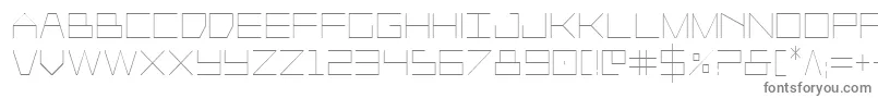 Player1upcond-Schriftart – Graue Schriften auf weißem Hintergrund