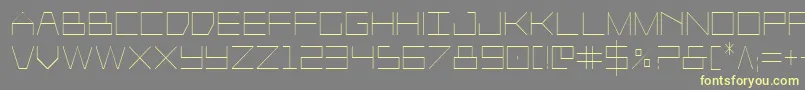 Player1upcond Font – Yellow Fonts on Gray Background