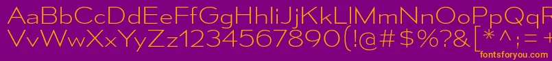 MesmerizeSeEl Font – Orange Fonts on Purple Background