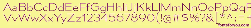 MesmerizeSeEl Font – Purple Fonts on Yellow Background