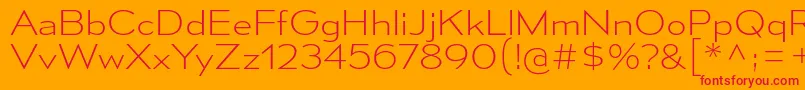 MesmerizeSeEl Font – Red Fonts on Orange Background