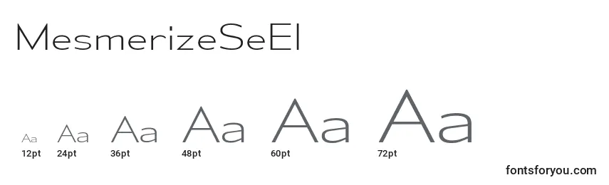 Размеры шрифта MesmerizeSeEl