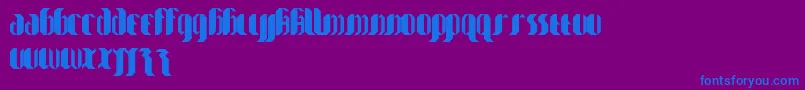 MyGothIsBetter Font – Blue Fonts on Purple Background