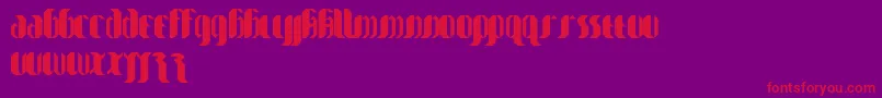 MyGothIsBetter Font – Red Fonts on Purple Background